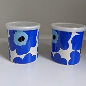 Marimekko Unikko ceramic containers with lids
